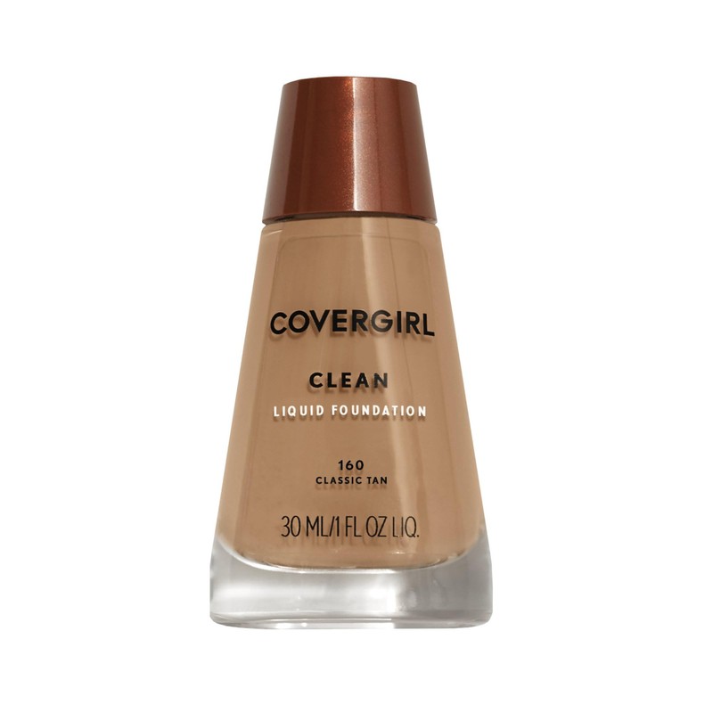 COVERGIRL Clean Makeup Foundation Classic Tan 160, 1 oz (packaging