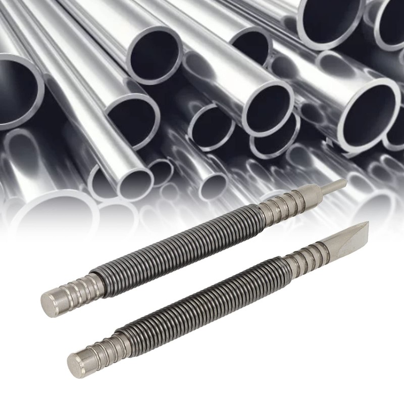 2 Pcs Hammerless Nail Set,Dual Head Center Punch Hammerless Cold