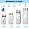 Glass Juice Bottles 4 Pack 16 oz - Wide Mouth