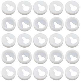 FMHXG 50PCS Picture Frame Accessory Latch Invisible Gourd Hanging Picture Latch White Furniture Hardware Round Latch Plastic Locking Hole Hanging Plate for Hanging Wall Art Photo Clock Logo