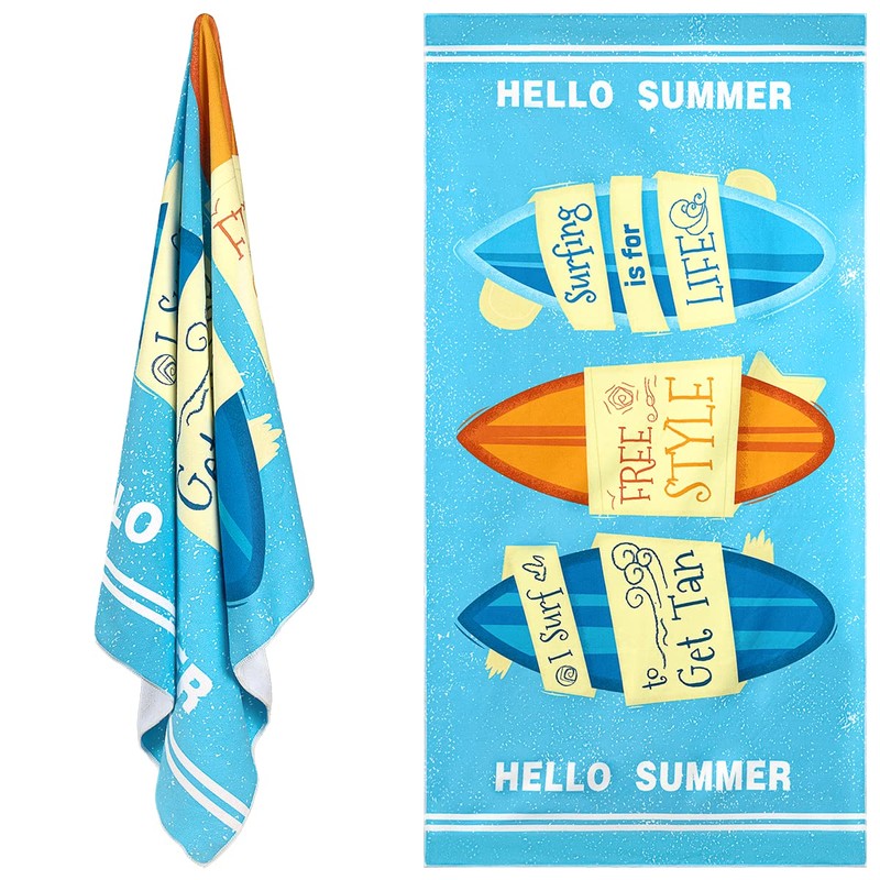 LUROON Beach Towel 180 x 90 cm Extra Large Towel