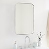 EGHOME 24x36'' Brushed Nickel Rounded Rectangle Bathroom Vanity Wall Mirror
