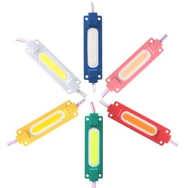 niccryle 100pcs LED Module Lights DC12V LED Storefront Lights 1.8W Waterproof Windows Decorative Back Light Sign Modules LED Advertising Lighting for Letter Signs (Yellow)