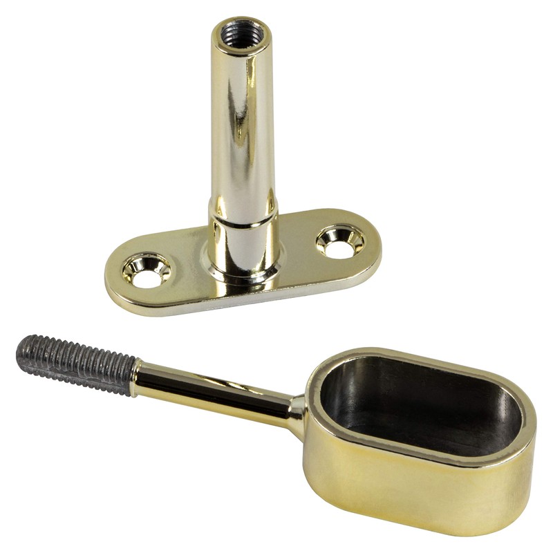 Gedotec Wardrobe Rail Bearing for Ceiling Mounting Wardrobe Rail Holder