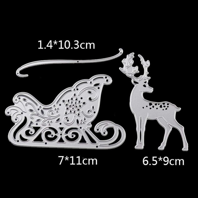 Christmas Deer Cutting Dies for Card Making，Christmas Deer Cutting Dies