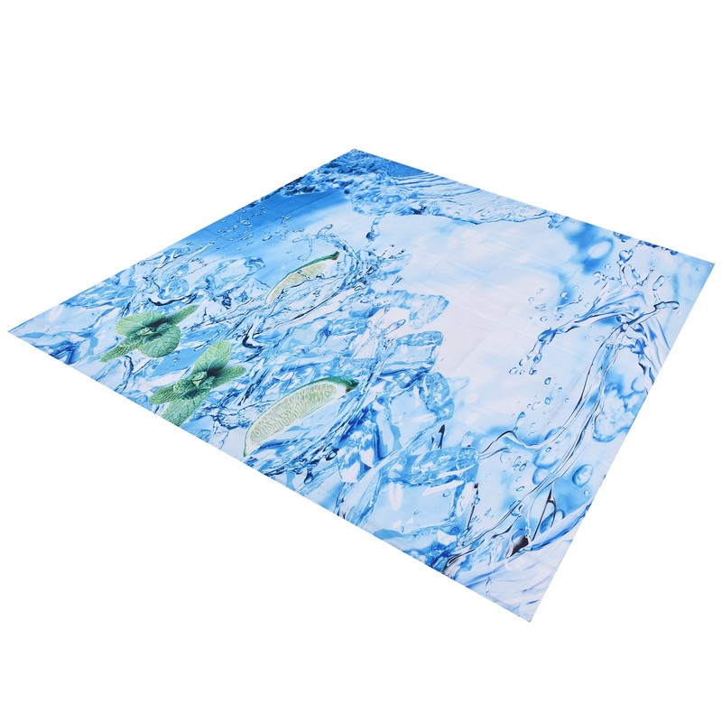 Bathroom Curtain with Hook Waterproof Elastic Hanging Shower Curtain for
