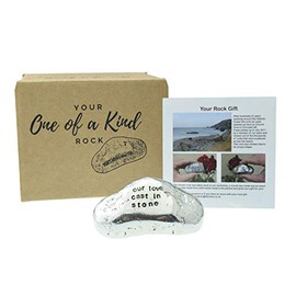 Our love cast in stone Rock – Gift for Anniversary, Valentines Day, Birthday, Christmas For Him or For Her (rockcast)