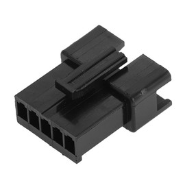 Partuto 1Pc 2.54mm Series Universal SM Connector Plug - Car RV Truck Male Cable Terminal Housing Plug Waterproof - Plastic Black 5 Pin