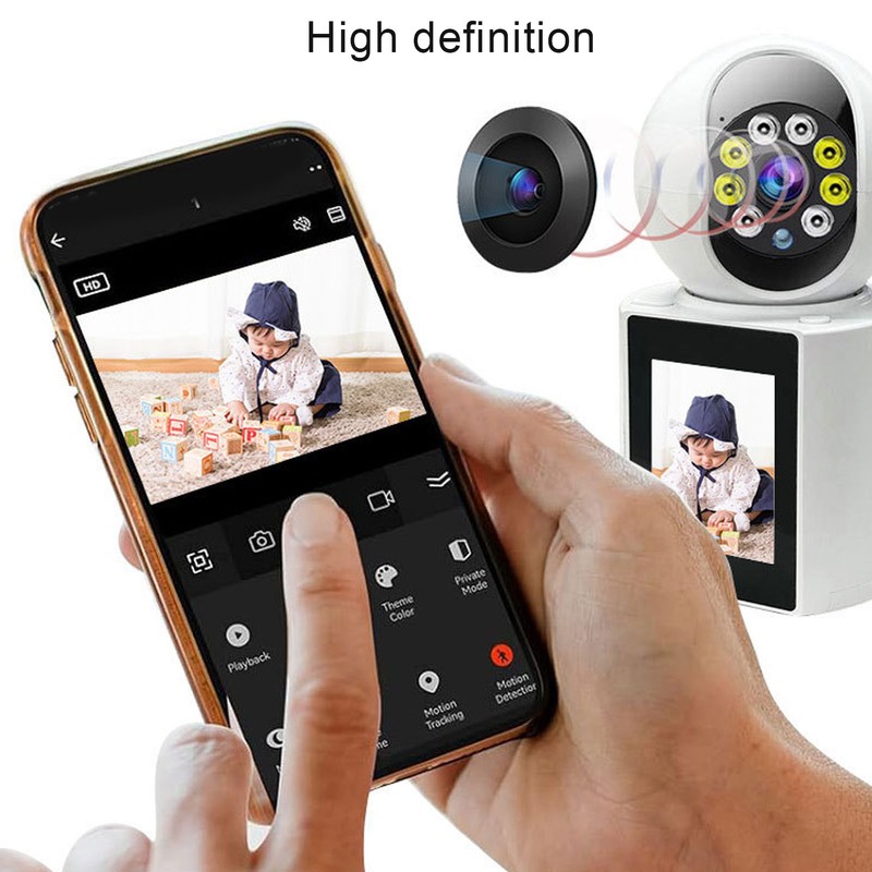 2.4in Screen WiFi Video Call Camera HD 360 Degrees Angle