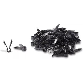 THE CIMPLE CO Push In Clips - Quality Plastic Cable Clips Stucco Tools - Pack of 100 - Black