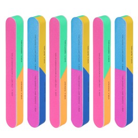 sourcing map 6pcs Nail Buffers, 7 Way Nail Sanding Blocks, 120/240/600/3000/6000 Grit Nail Buffing Polishing Blocks Professional Nail Polisher Set for Acrylic and Natural Nails