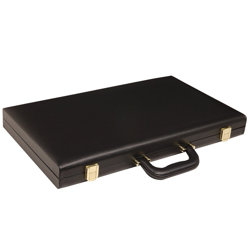 Middleton Games Deluxe Backgammon Board Set - (Black Attache Case)
