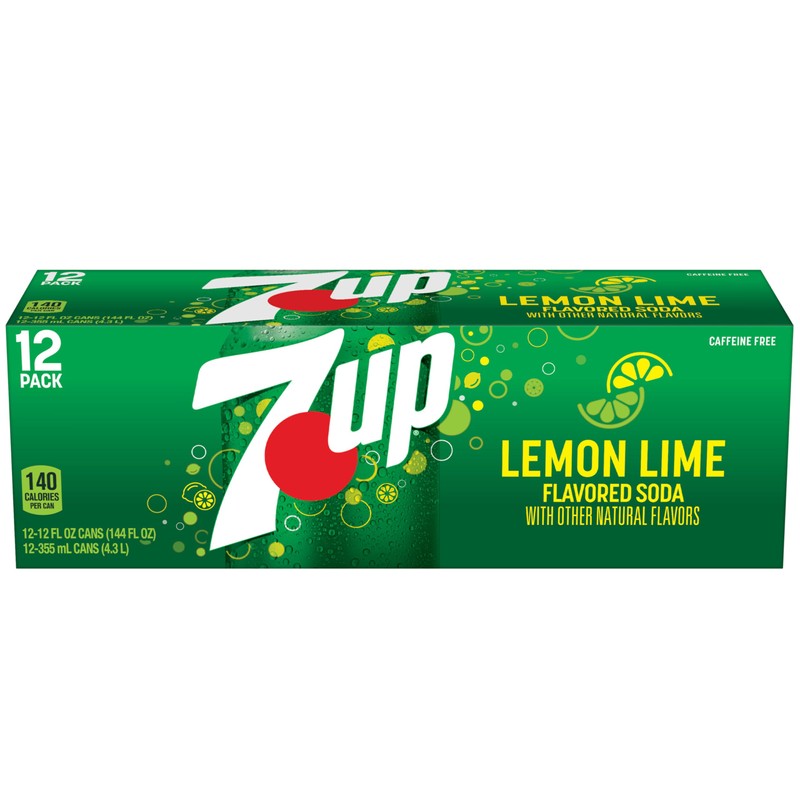 7UP Lemon Lime Soda, 12 fl oz cans, 12 pack