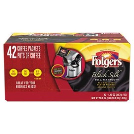 Folgers 2550000019 1.4 oz. Packet Coffee - Black Silk (42-Piece/Carton)