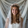 TOAOFY 5x10ft White Backdrop Curtains White Tulle Wrinkle Free Background