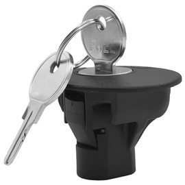 JEEFHO Tapa de depósito de combustible con llave compatible con Ford F150, Edge, Escape, Expedition, Explorer, Focus, Fusion, Mustang, Tauro, Reemplaza # 10524, 8U5Z-9C268-B