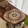 AIMALL 4-Pack Vintage Oval Crochet Placemats, Handmade French Lace Doilies,