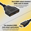 PMTFUMY HDMI Splitter 1x2-1 Input to 2 Output Adapter for