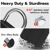 Dhiedas Fingerprint Gate Lock, 2.7'' Long Shackle Heavy Duty Smart