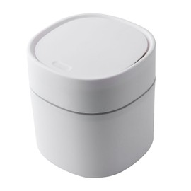 DIFEIUKI Tabletop Trash Can with Lid, Mini Dust Bin with One Push, Slim, Stylish, Compact, For Table Living Room, Office, Bedroom, Study Room, Car, Tabletop, Wastebasket, Interior Mini Trash Can