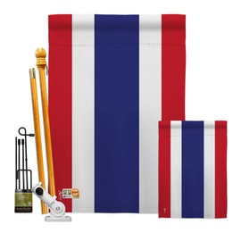 Nationality Thailand Garden House Flags Kit Regional Nation International World Country Particular Area Small Decorative Gift Yard Banner Double-Sided Made in USA 28 X 40