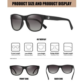 DUCO Classic Vintage Polarized Sunglasses for Women Driving Sun glasses 100% UV Blocking DC2145