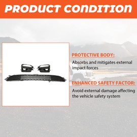 Kojem Bumper Lower Radiator Grilles Grill Compatible with 2014-2017 Infiniti Q50 Sport w/Fog Lamp Covers