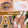 Golden Yellow Face Gems Temporary Tattoos Rhinestones Stickers 3/4/5/6/8 MM