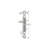 M5 Stainless Steel A4 Turnbuckle with Two Eyelets