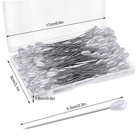 Phinus 220p コサージュピン ブートニエールピン ブートニアピン ホワイトパールピン ウェディングブーケピン ジュエリー/フラワーDIYクラフト用