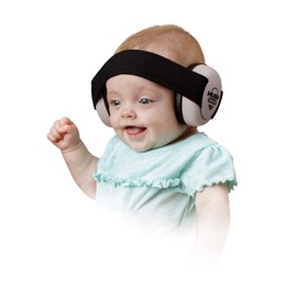 Hush Gear Baby Noise Cancelling Headphones for Babies Infant Ear Protection - 28.6db Sound Reduction Baby Ear Protection Ear Muffs - Adjustable Elastic Headband for Secure Comfortable Fit, Grey