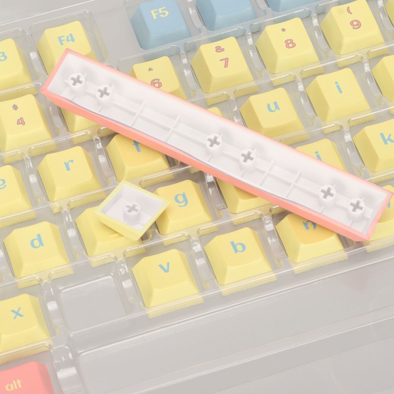 Mechanical Keyboard Keycaps 124 Keys PBT Dye Sublimation Vivid Colors