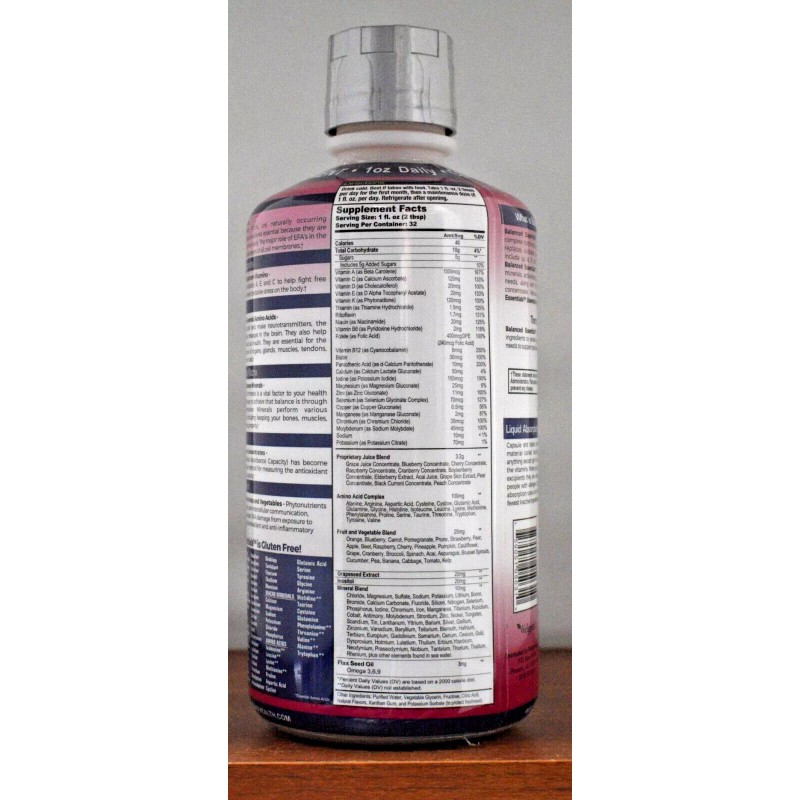 Wellgenix Balanced Essentials + Plus 138 Multivitamin Liquid Vitamin 32