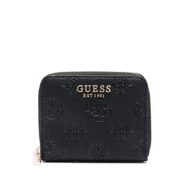 GUESS Women's Cresidia SLG Small Zip Around Wallet, Black, One Size