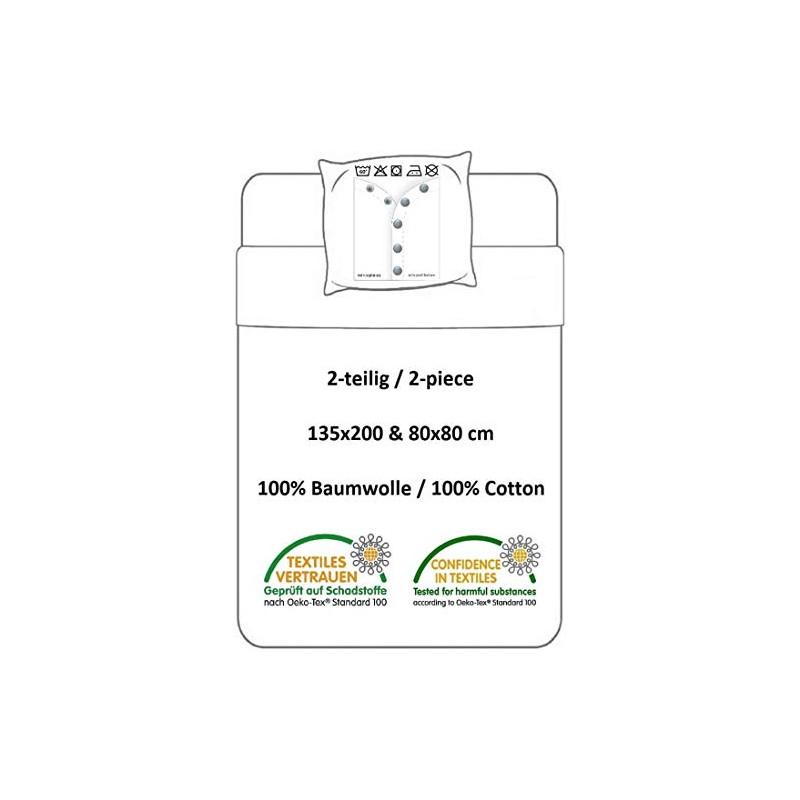 BrandMac Bed Linen 135 x 200, 80 x 80 cm,