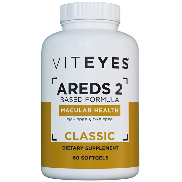 Viteyes AREDS 2 Classic Macular Health Formula Softgels, Eye Health Vitamin for Vision Protection, Lower Zinc, Eye Vitamins, Macular Vitamins, Beta-Carotene Free, 60 Softgels