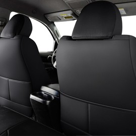 Coverado Tacoma Seat Covers, Car Seat Covers Front Seats, Leather Seat Covers for Cars Car Seat Protector Cushion Tacoma Accessories Custom Fit 2005-2023 Toyota Tacoma Double/Crew Cab(Red)