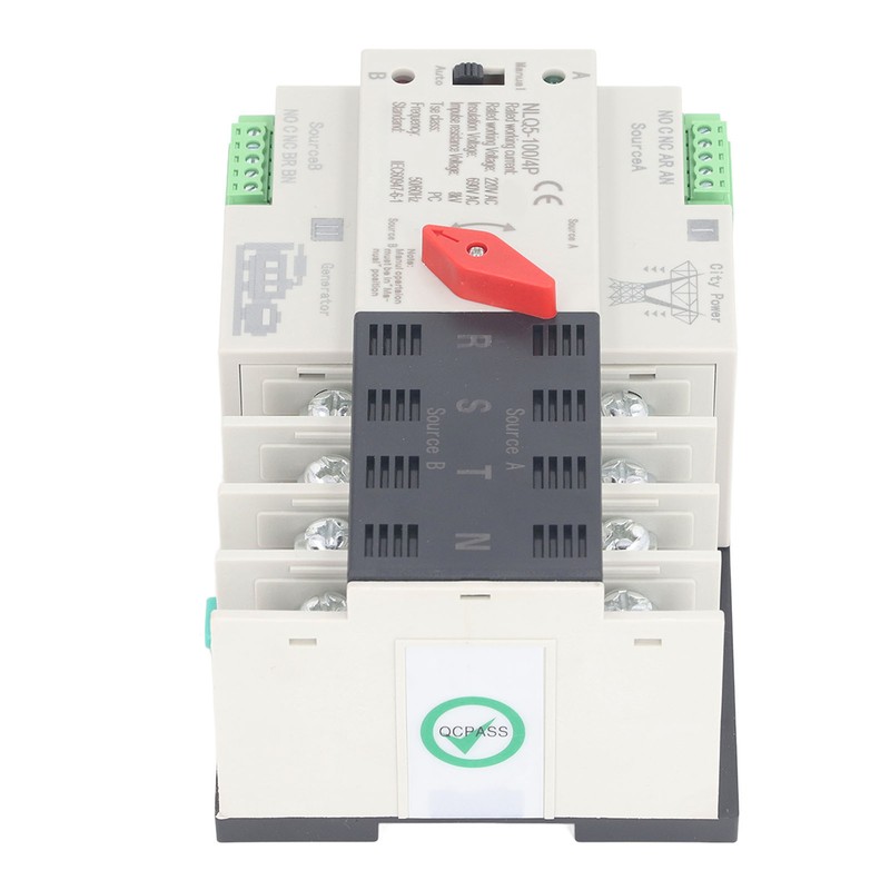 AC220V Dual Power Automatic Transfer Switch 4P Millisecond Switching Generator