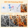 HEIBAGO Owl Paint by Numbers, Flowers Paint by Numbers for
