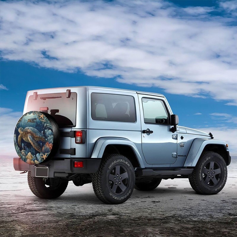 Sea Turtles Spare Tire Cover Wheel Protectors Weatherproof Sun Protection