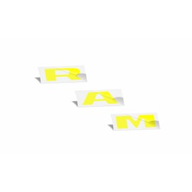 Reflective Concepts - RAM Tailgate Emblem Overlay Decal -Fits: 2015-2018 Ram Rebel (Bright Yellow)