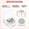 PATIKIL 30Pcs Diamond Push Pins, Glitter Rhinestone Decorative Thumb Tacks