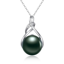 Sisslia Gifts for Women - Tahitian Black Pearl Pendant Necklace, Gift Anniversary for Wife, Jewelry Gift for Mother Wife Daughter on Mother's Day Birthday Valentine's Day Christmas