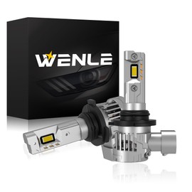 WENLE HIR2 HIR2 LED Headlight Bulb, Compatible with New Vehicle Inspection, 20 Times Brightness, 30,000 LM (15000 LM x 2), 100 W (50 W x 2), White, 6000K, Compatible with DC 12V Cars, Constant Current