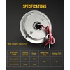 Partsam 2Pcs Red Glass Lens Watermelon Lights Kit LED Stop