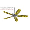 Scattered Skulls Yellow - Ceiling Fan Skin Kit fits most