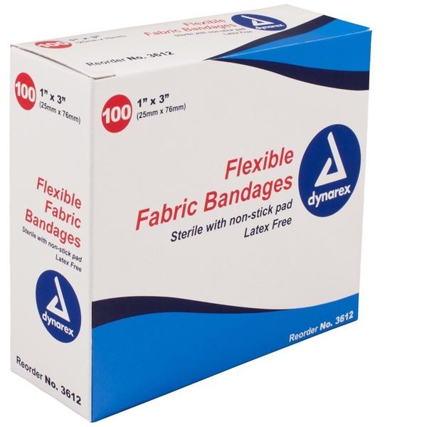 Special Pack of 5 Band-AID Flexible Fabric Extra FAB 3612 1X3 DYNAREX 100 per Pack X 5