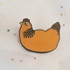 Brahma Chicken Hen Enamel Pin Farmer Gift
