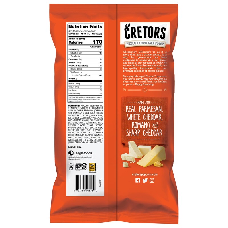 G.H. Cretors Cretors Four Cheese Mix, 5 Oz Bags (Pack