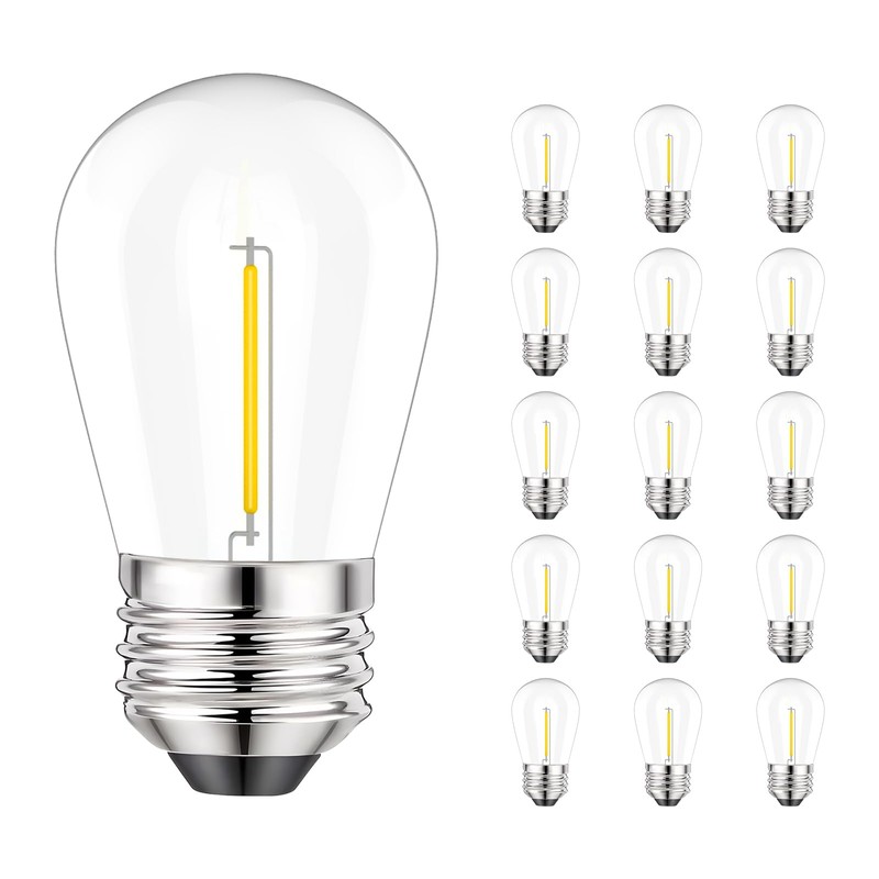Svater S14 Led Replacement Light Bulbs, 1W Shatterproof Globe Plastic